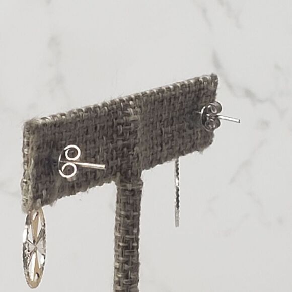 VINTAGE Silver-plated Maltese Cross Pierced Earrings - Picture 4 of 6